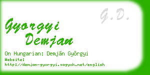 gyorgyi demjan business card