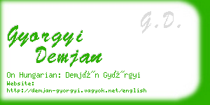 gyorgyi demjan business card